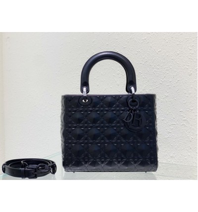 Dior Lady Medium Cannage Calfskin with Diamond Motif 24 x 21 x 12 cm