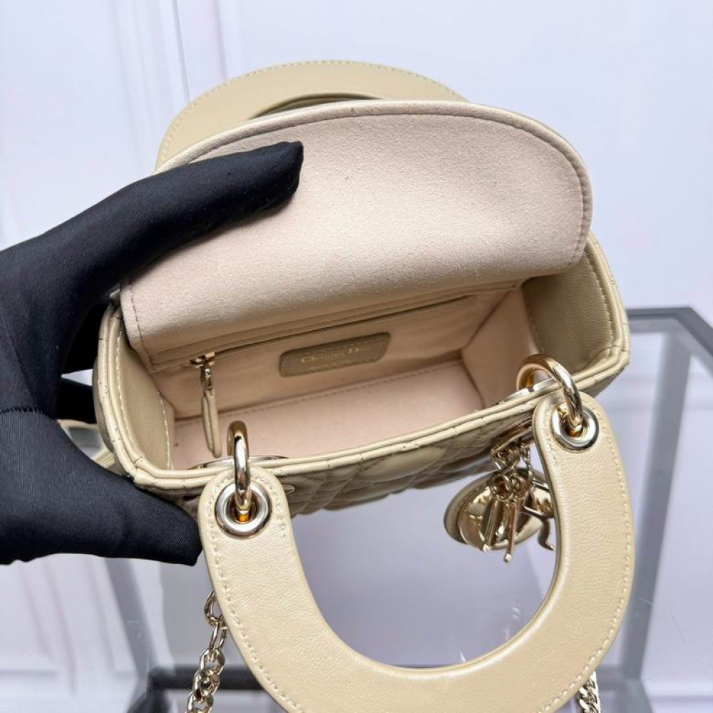 Dior Lady Mini Bag Cannage Lambskin 17 x 15 x 7 cm Bags