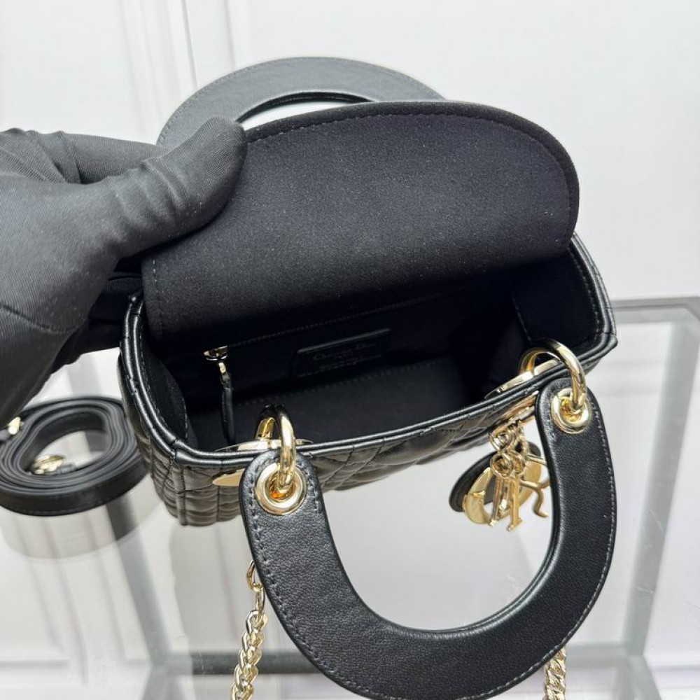Dior Lady Mini Bag Cannage Lambskin 17 x 15 x 7 cm Bags