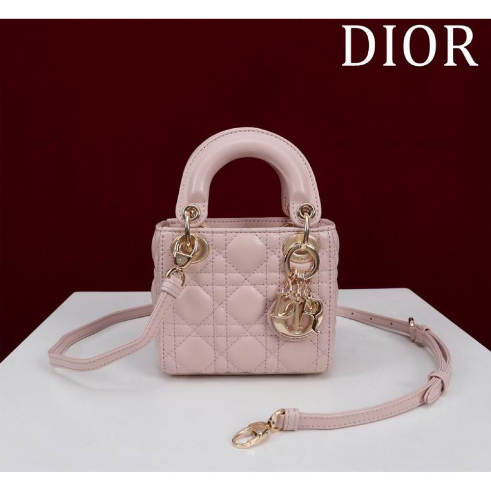 Dior Lady Micro Bag Cannage Lambskin 12 x 10.2 x 5 cm Bags