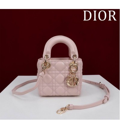 Dior Lady Micro Bag Cannage Lambskin 12 x 10.2 x 5 cm
