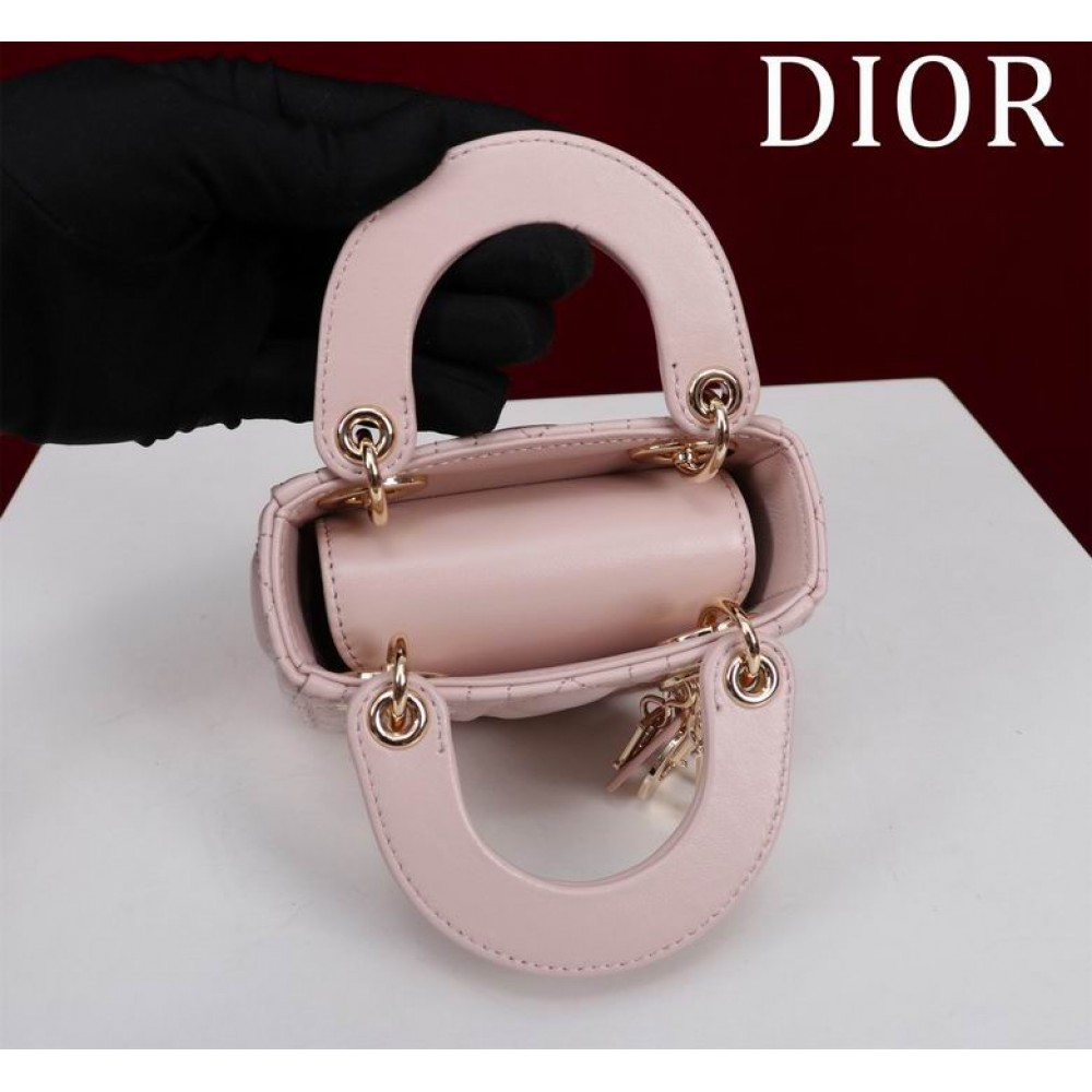 Dior Lady Micro Bag Cannage Lambskin 12 x 10.2 x 5 cm Bags