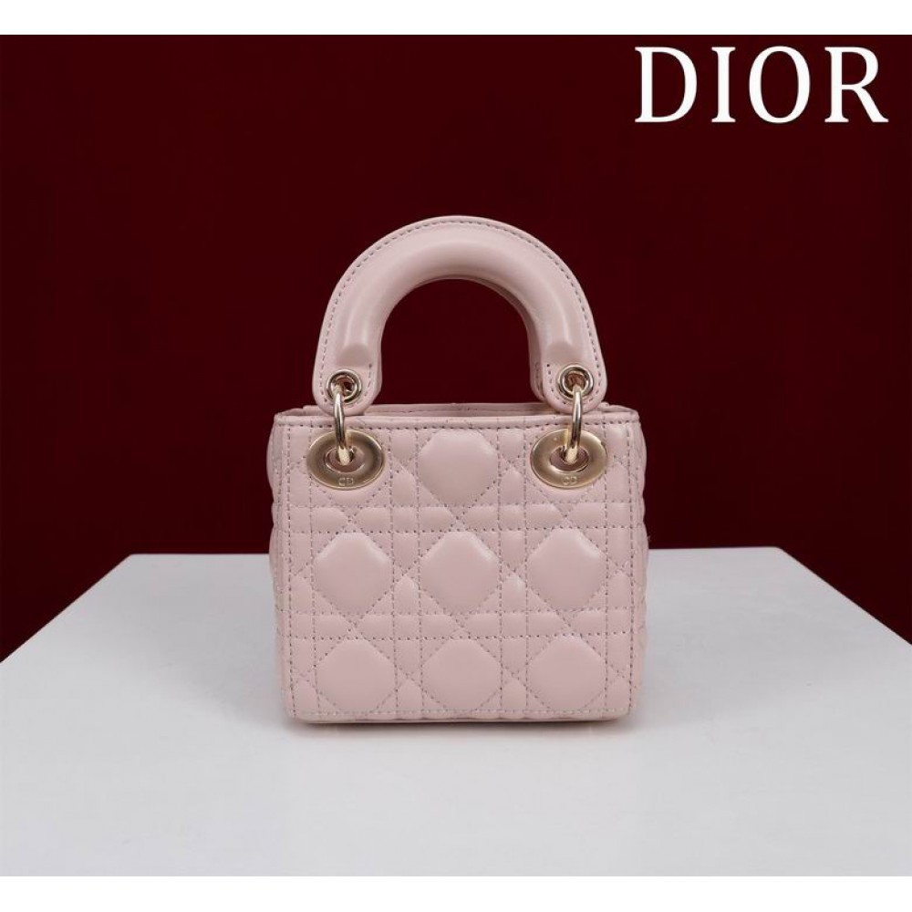 Dior Lady Micro Bag Cannage Lambskin 12 x 10.2 x 5 cm Bags