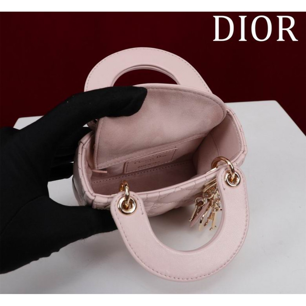 Dior Lady Micro Bag Cannage Lambskin 12 x 10.2 x 5 cm Bags