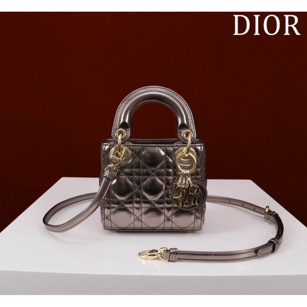 Dior Lady Micro Bag Cannage Lambskin 12 x 10.2 x 5 cm Bags