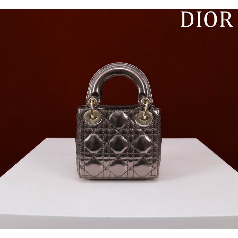 Dior Lady Micro Bag Cannage Lambskin 12 x 10.2 x 5 cm Bags