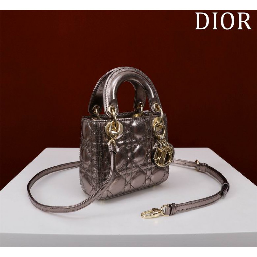 Dior Lady Micro Bag Cannage Lambskin 12 x 10.2 x 5 cm Bags