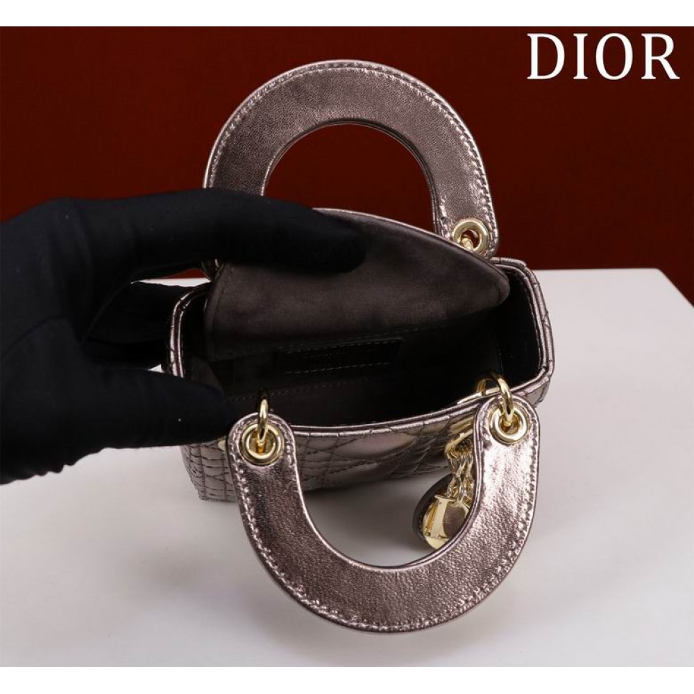 Dior Lady Micro Bag Cannage Lambskin 12 x 10.2 x 5 cm Bags