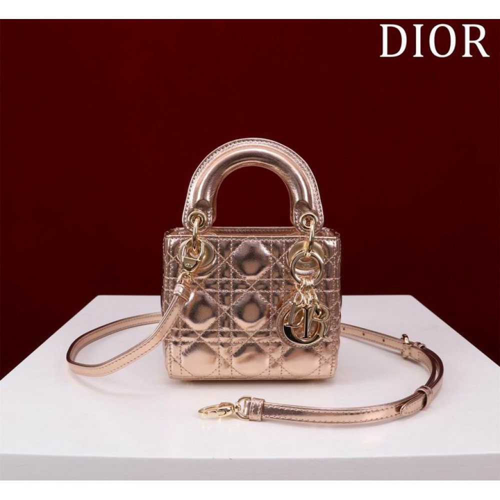 Dior Lady Micro Bag Cannage Lambskin 12 x 10.2 x 5 cm Bags
