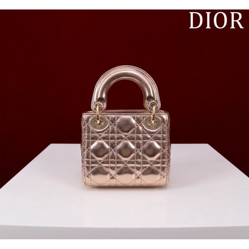 Dior Lady Micro Bag Cannage Lambskin 12 x 10.2 x 5 cm Bags