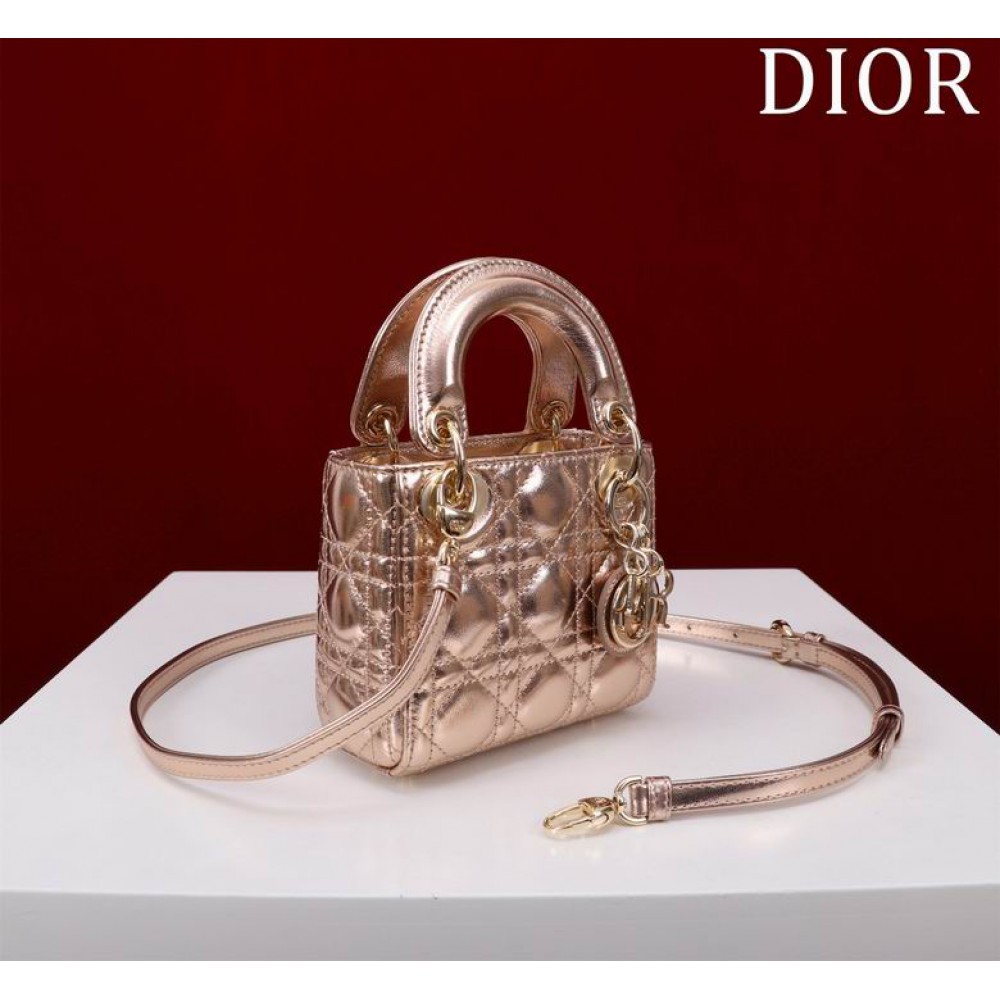 Dior Lady Micro Bag Cannage Lambskin 12 x 10.2 x 5 cm Bags