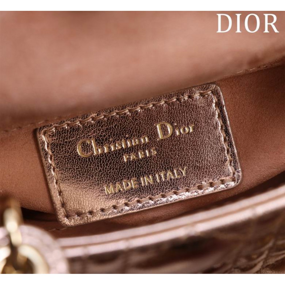 Dior Lady Micro Bag Cannage Lambskin 12 x 10.2 x 5 cm Bags