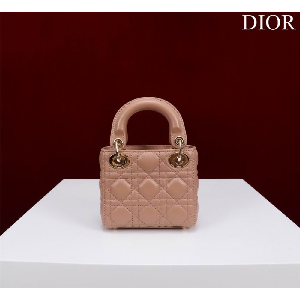 Dior Lady Micro Bag Cannage Lambskin 12 x 10.2 x 5 cm Bags