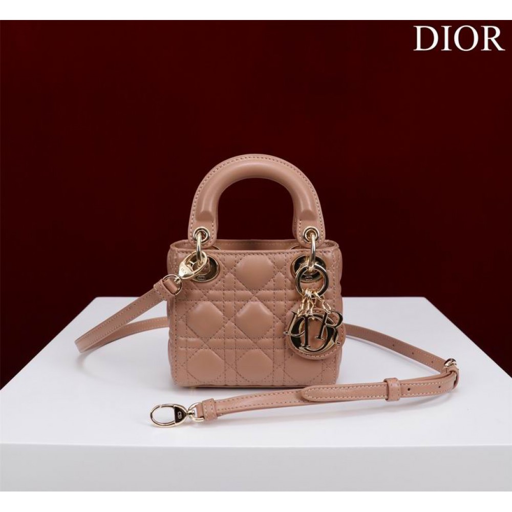 Dior Lady Micro Bag Cannage Lambskin 12 x 10.2 x 5 cm Bags