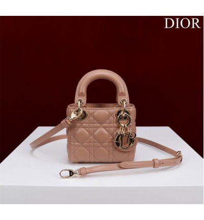 Dior Lady Micro Bag Cannage Lambskin 12 x 10.2 x 5 cm
