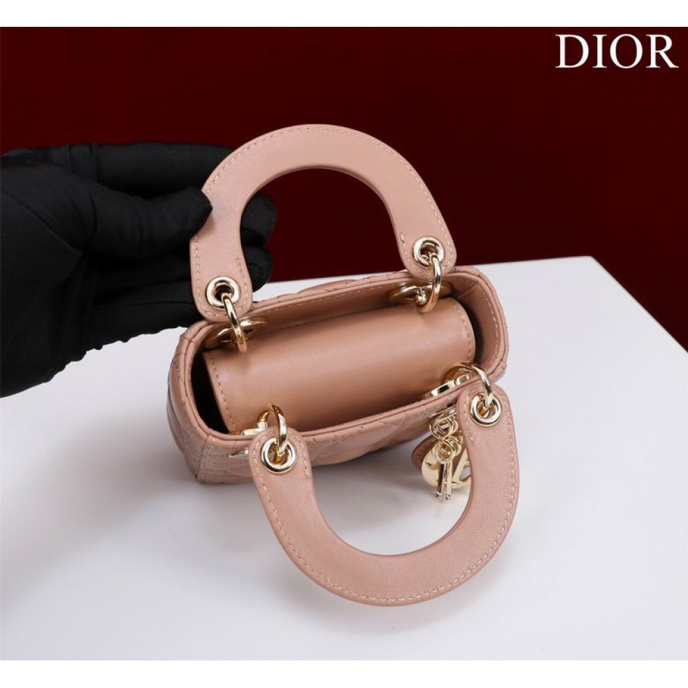 Dior Lady Micro Bag Cannage Lambskin 12 x 10.2 x 5 cm Bags