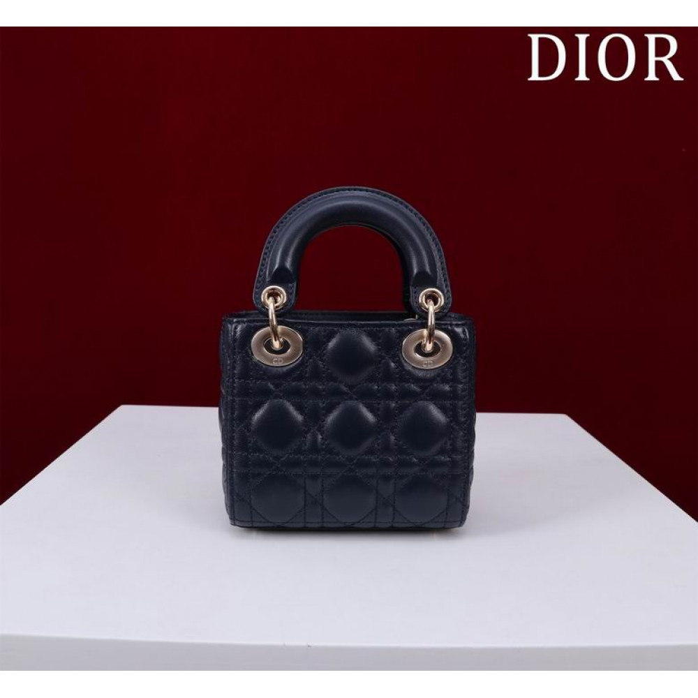 Dior Lady Micro Bag Cannage Lambskin 12 x 10.2 x 5 cm Bags
