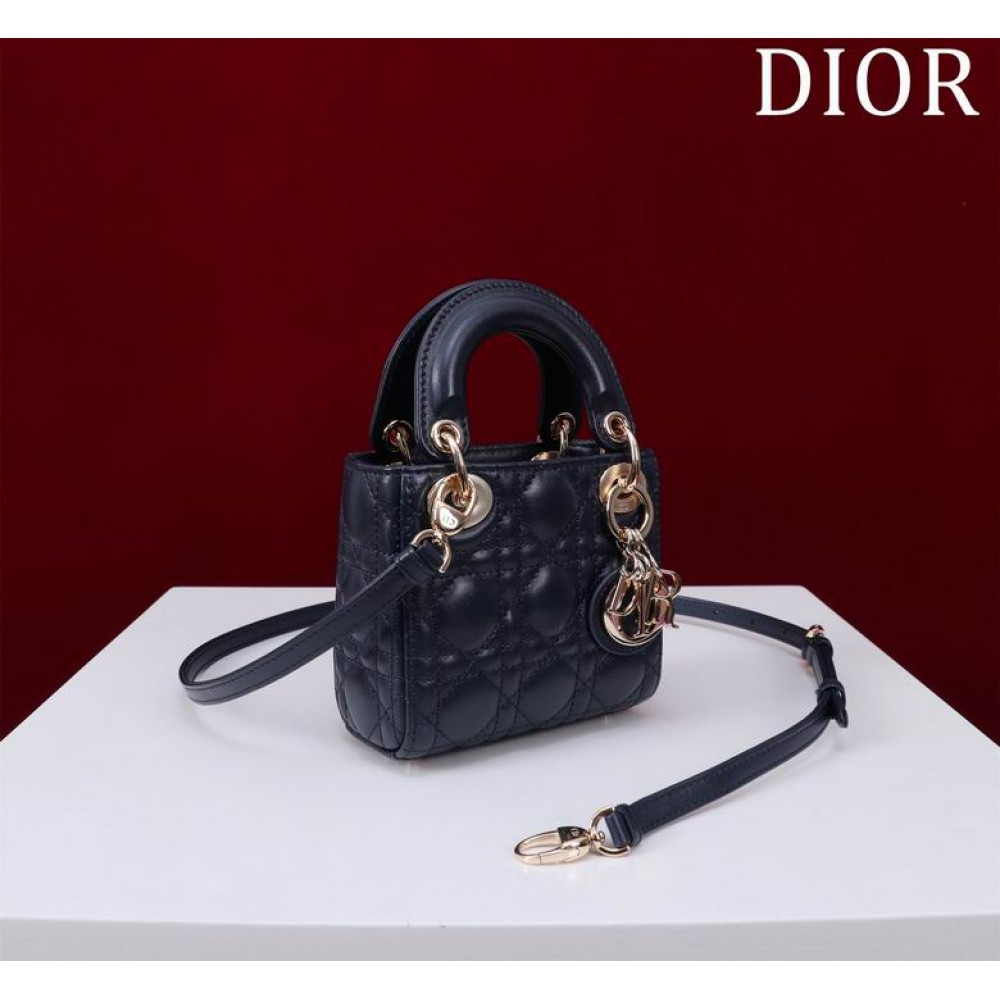Dior Lady Micro Bag Cannage Lambskin 12 x 10.2 x 5 cm Bags