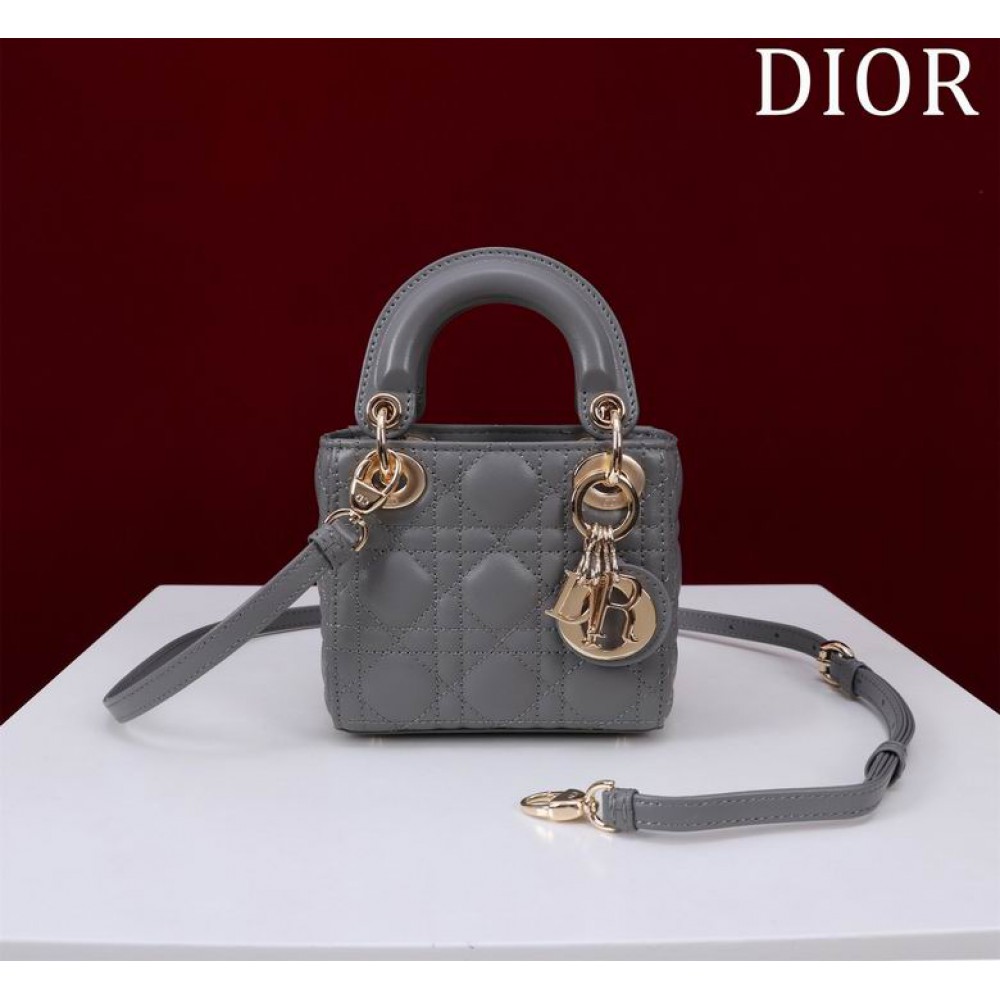 Dior Lady Micro Bag Cannage Lambskin 12 x 10.2 x 5 cm Bags