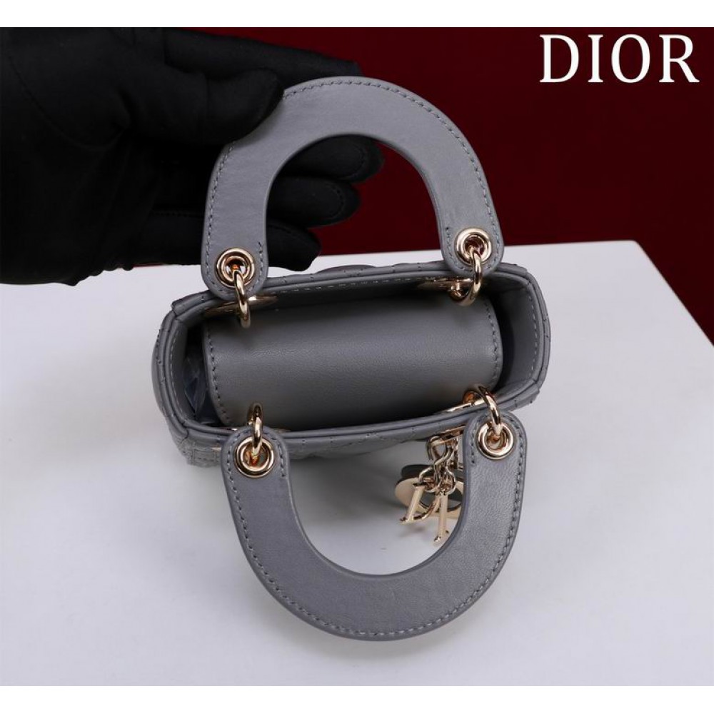 Dior Lady Micro Bag Cannage Lambskin 12 x 10.2 x 5 cm Bags