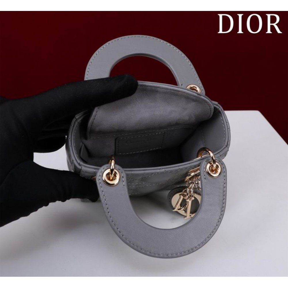 Dior Lady Micro Bag Cannage Lambskin 12 x 10.2 x 5 cm Bags