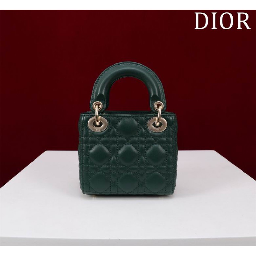 Dior Lady Micro Bag Cannage Lambskin 12 x 10.2 x 5 cm Bags