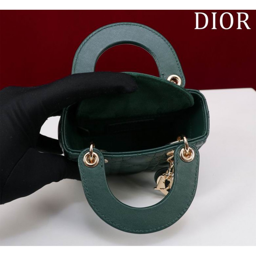 Dior Lady Micro Bag Cannage Lambskin 12 x 10.2 x 5 cm Bags
