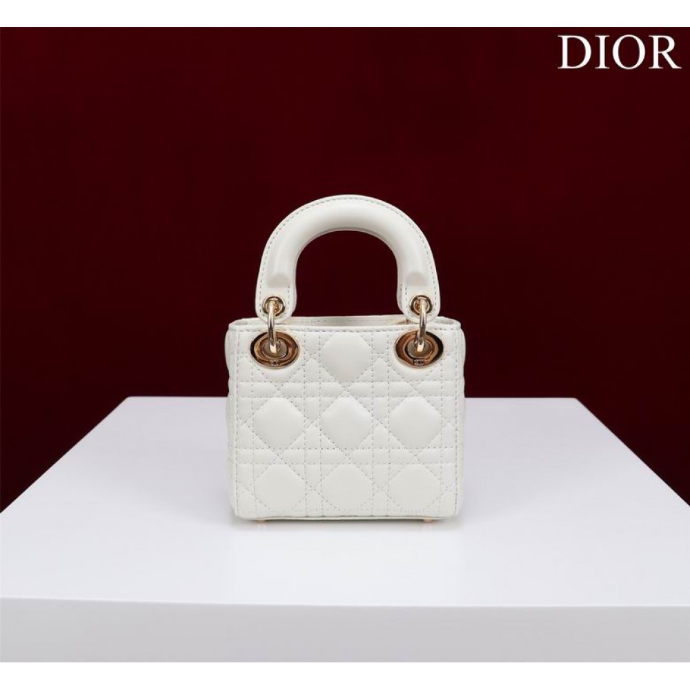 Dior Lady Micro Bag Cannage Lambskin 12 x 10.2 x 5 cm Bags
