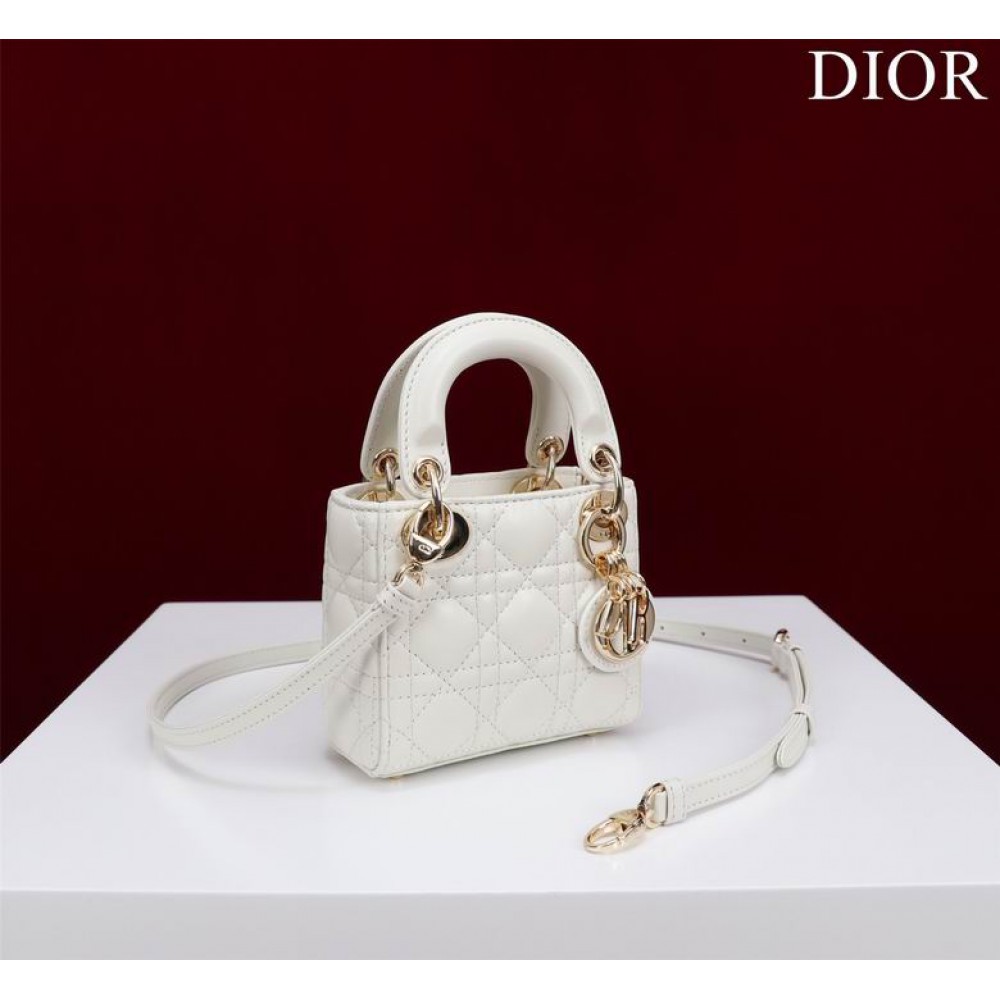 Dior Lady Micro Bag Cannage Lambskin 12 x 10.2 x 5 cm Bags