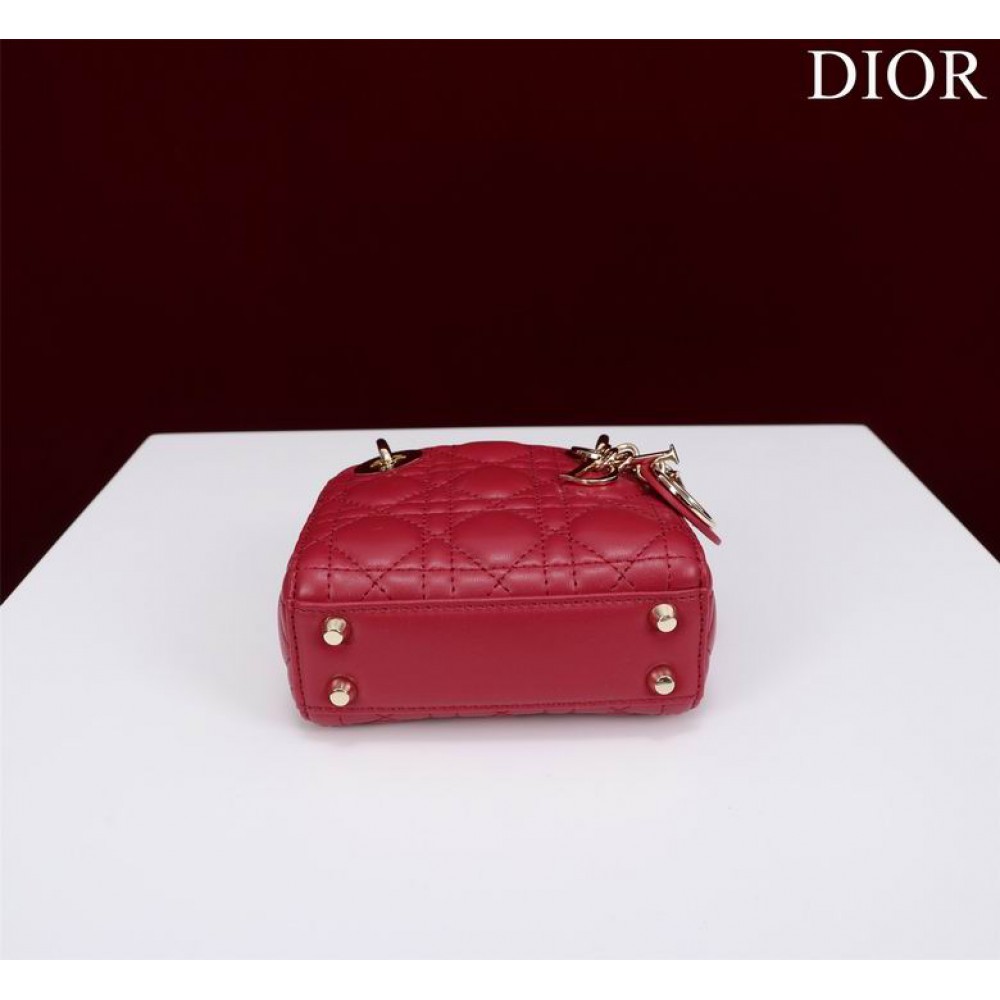 Dior Lady Micro Bag Cannage Lambskin 12 x 10.2 x 5 cm Bags