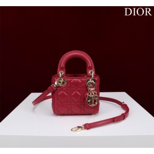 Dior Lady Micro Bag Cannage Lambskin 12 x 10.2 x 5 cm Bags