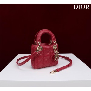 Dior Lady Micro Bag Cannage Lambskin 12 x 10.2 x 5 cm Bags
