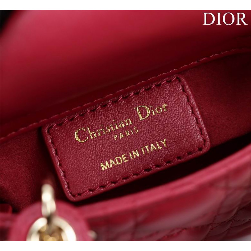 Dior Lady Micro Bag Cannage Lambskin 12 x 10.2 x 5 cm Bags