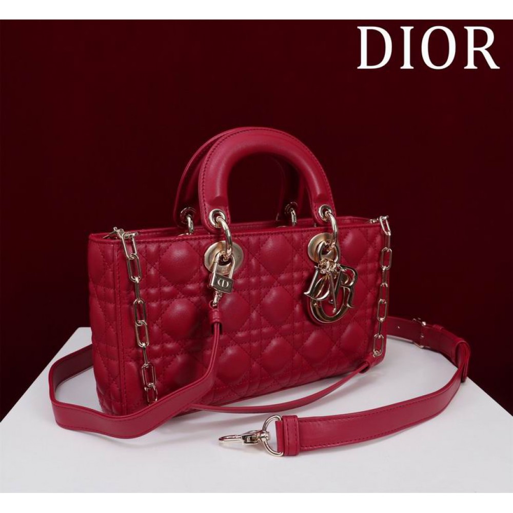 Dior Lady Medium D-Joy Bag Cannage Lambskin 26 x 13.5 x 5 cm Bags