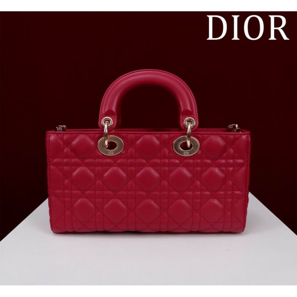 Dior Lady Medium D-Joy Bag Cannage Lambskin 26 x 13.5 x 5 cm Bags