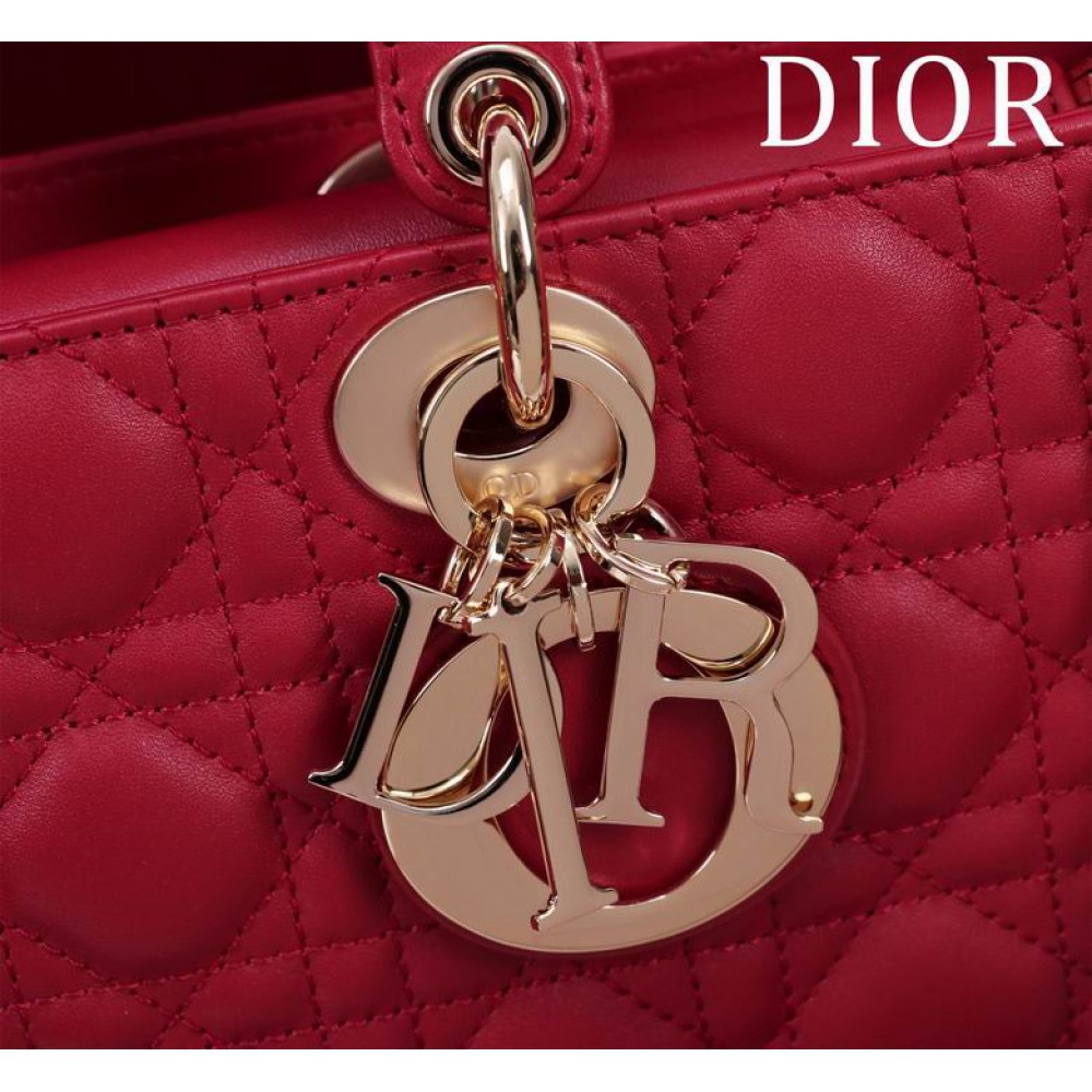 Dior Lady Medium D-Joy Bag Cannage Lambskin 26 x 13.5 x 5 cm Bags