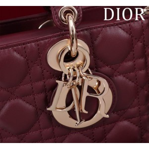 Dior Lady Medium D-Joy Bag Cannage Lambskin 26 x 13.5 x 5 cm Bags