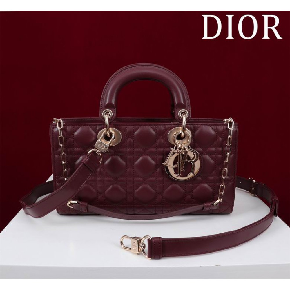 Dior Lady Medium D-Joy Bag Cannage Lambskin 26 x 13.5 x 5 cm Bags