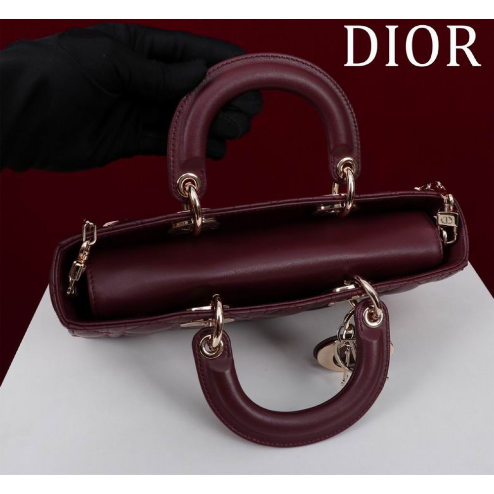 Dior Lady Medium D-Joy Bag Cannage Lambskin 26 x 13.5 x 5 cm Bags