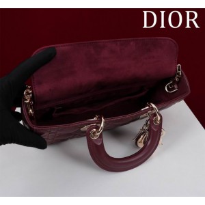 Dior Lady Medium D-Joy Bag Cannage Lambskin 26 x 13.5 x 5 cm Bags