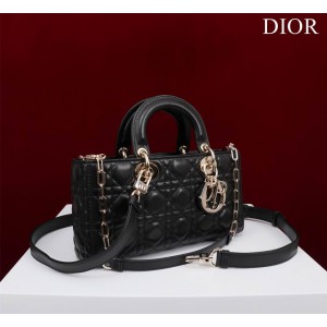 Dior Lady Medium D-Joy Bag Cannage Lambskin 26 x 13.5 x 5 cm Bags