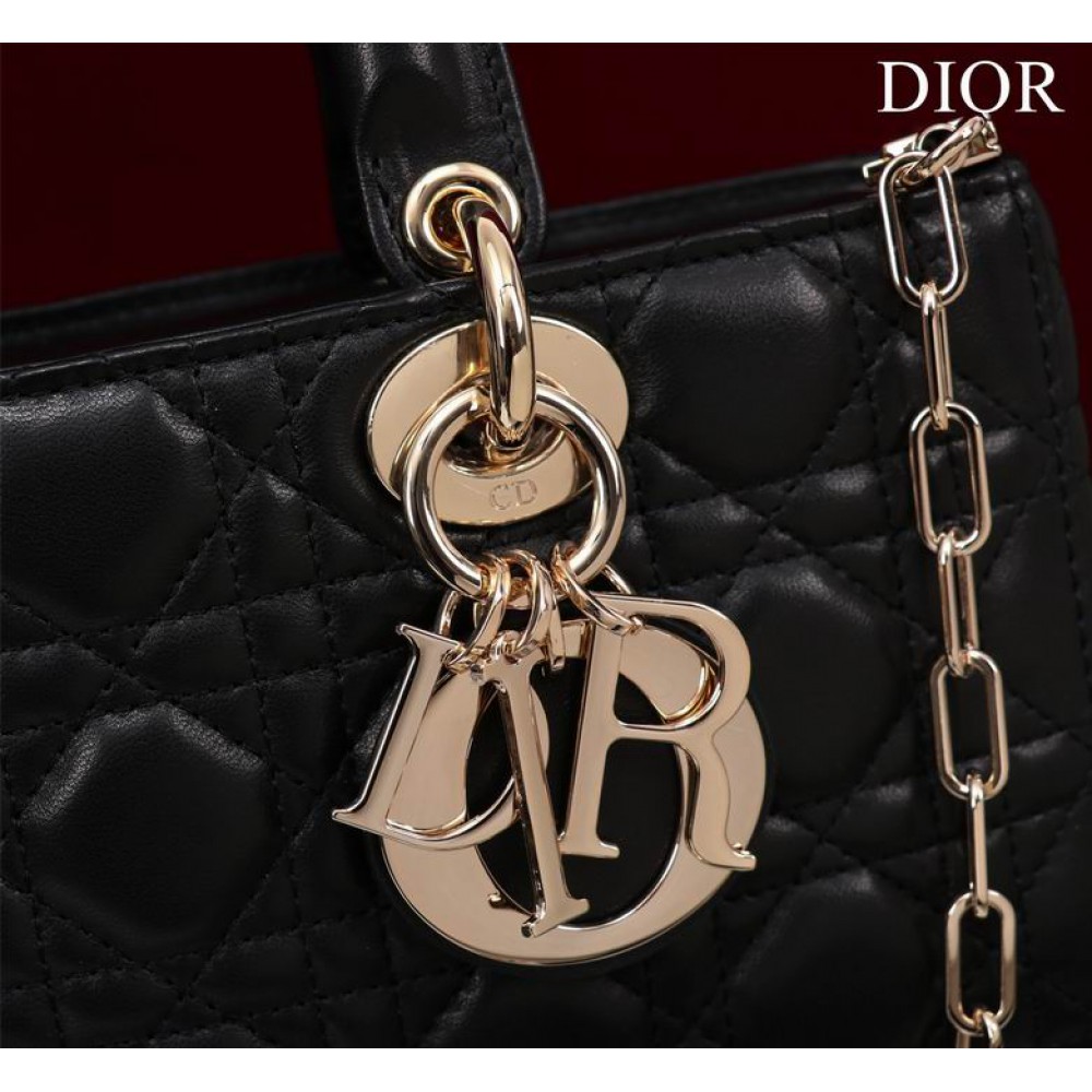 Dior Lady Medium D-Joy Bag Cannage Lambskin 26 x 13.5 x 5 cm Bags