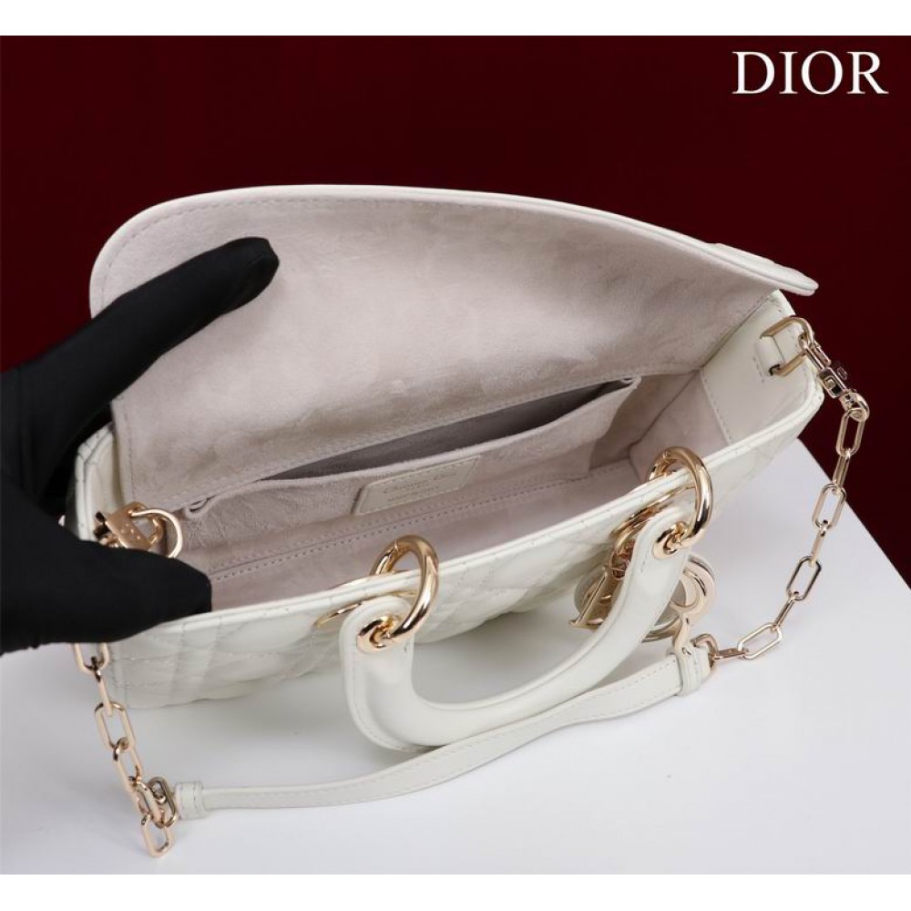 Dior Lady Medium D-Joy Bag Cannage Lambskin 26 x 13.5 x 5 cm Bags