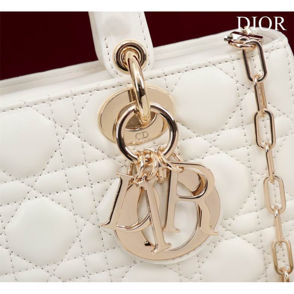 Dior Lady Medium D-Joy Bag Cannage Lambskin 26 x 13.5 x 5 cm Bags