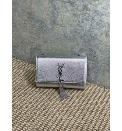 Ysl KATE TASSEL SMALL IN METALLIC LEATHER 20x12.5cm