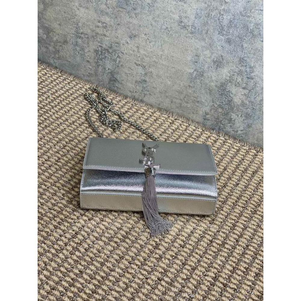 Ysl KATE TASSEL SMALL IN METALLIC LEATHER 20x12.5cm Bags