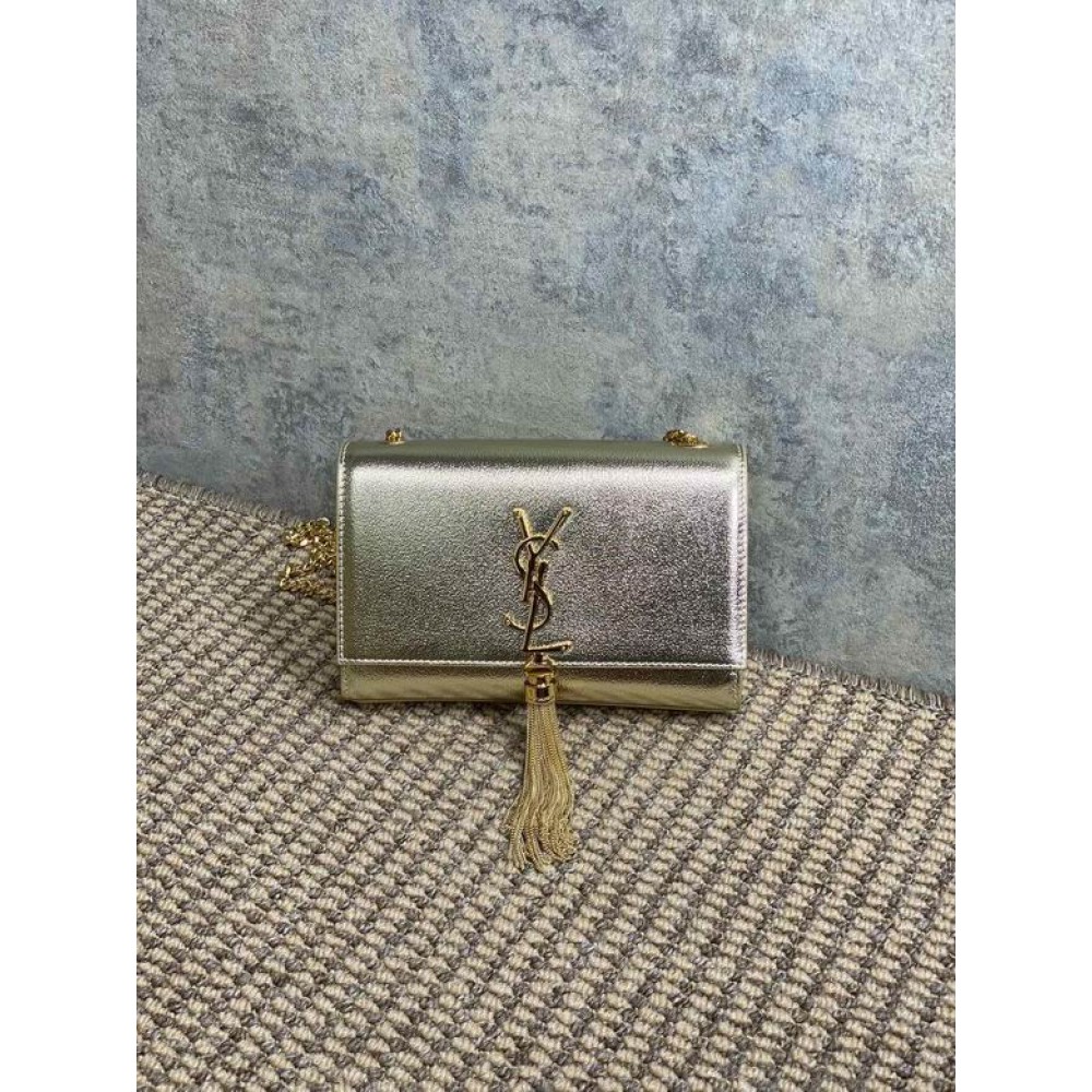 Ysl KATE TASSEL SMALL IN METALLIC LEATHER 20x12.5cm Bags
