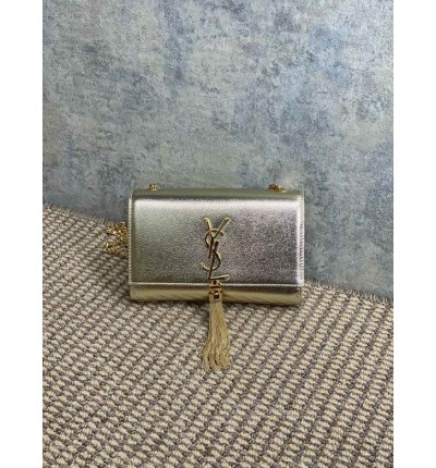 Ysl KATE TASSEL SMALL IN METALLIC LEATHER 20x12.5cm