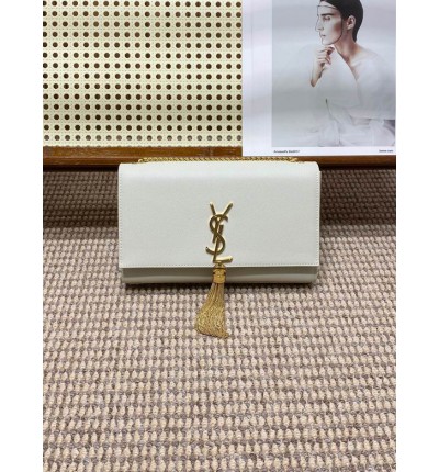 Ysl KATE MEDIUM IN GRAIN DE POUDRE EMBOSSED LEATHER 24x14.5cm