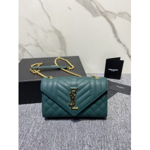 Ysl envelope in grained leather 21x13x6cm Bags